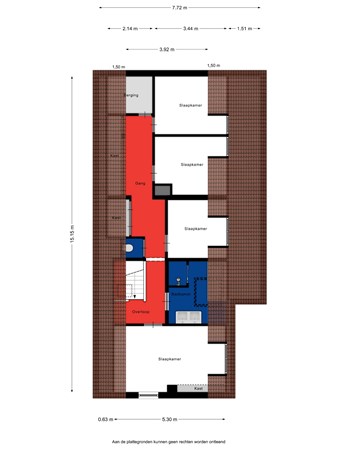 Floorplan - Vogelstraat 29, 4845 PA Wagenberg